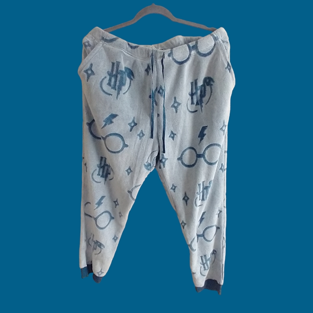 Harry‎ Potter Girls Relax Fuzzy Lounge Pajamas Pants Blue Size XL